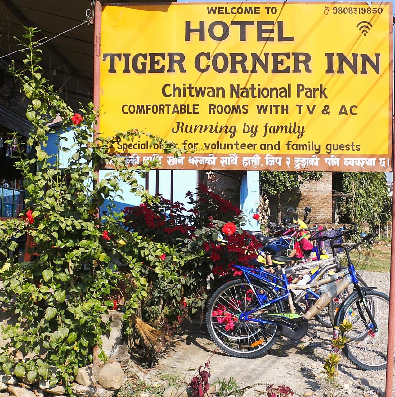 Tiger Corner Inn Homestay Sauraha Bagian luar foto